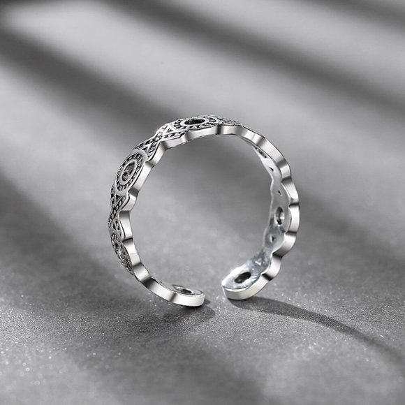 925 sterling silver Wedding/Engagement Rings, I701 - Picture 2 of 6